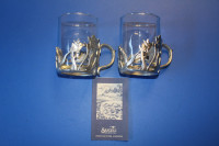Vintage Seagull Pewter Cup Set