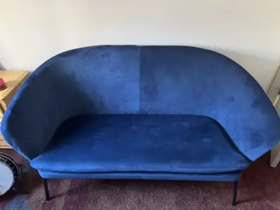 Small Blue Velvet Couch, View more