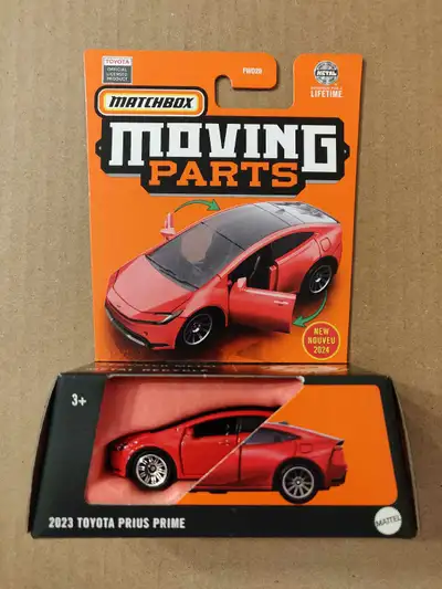 New Matchbox Moving Parts 2023 Toyota Prius Prime 1/64 diecast car with opening door feature $8 ea.