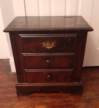 Traditional  Wood Night Stand with Crown Molding $50