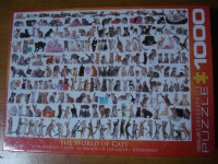 NEW Eurographics Jigsaw Puzzle, 1000 piece, The World of Cats.