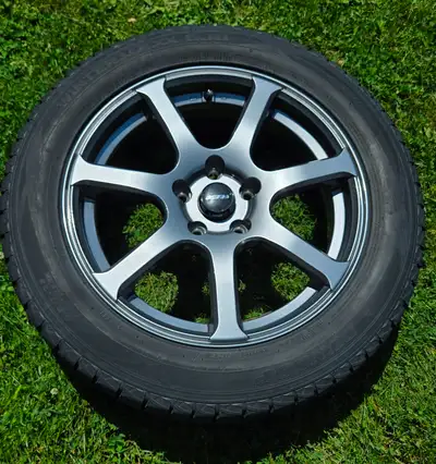 Fast Wheels Seven (Gunmetal) Wheels 17" x 7" 5/114.3 45 67.10 Dunlop Winter Maxx SJ8 Tires 225/55R17...