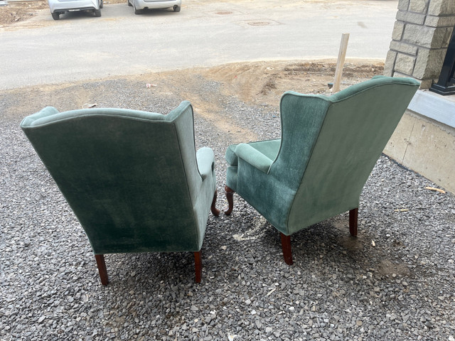  Vintage green armchairs in Chairs & Recliners in Hamilton - Image 2