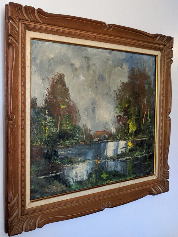 Claude Gianolla (1940-2009) Original Oil on Canvas Painting in Arts & Collectibles in Gatineau - Image 2