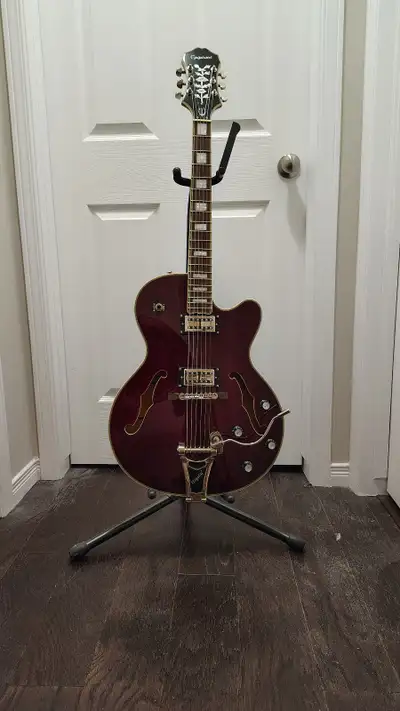 Epiphone Emperor Swingster Hollow Body Guitar - Wine Red, View more