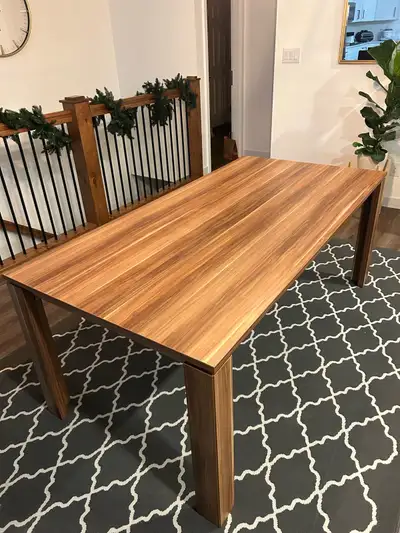 Very sturdy European dining table that can seat up to 12 people, in excellent shape besides a few mi...