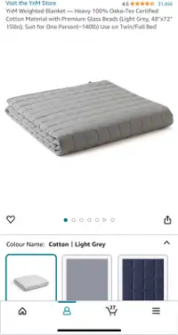 YnM Weighted Blanket — Heavy 100% Oeko-Tex Certified Cotton Mate