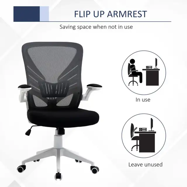 Mesh Office Chair Swivel Task Desk Chair with Lumbar Back Suppor in Chairs & Recliners in Markham / York Region - Image 8
