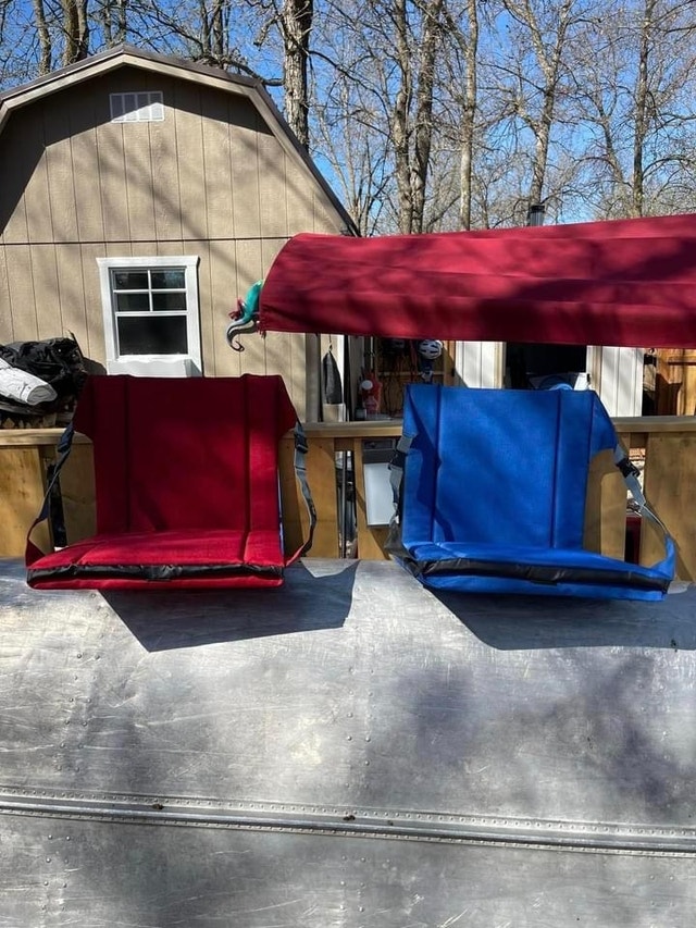 17' aluminum canoe with 2hp outboard Canoes, Kayaks & Paddles