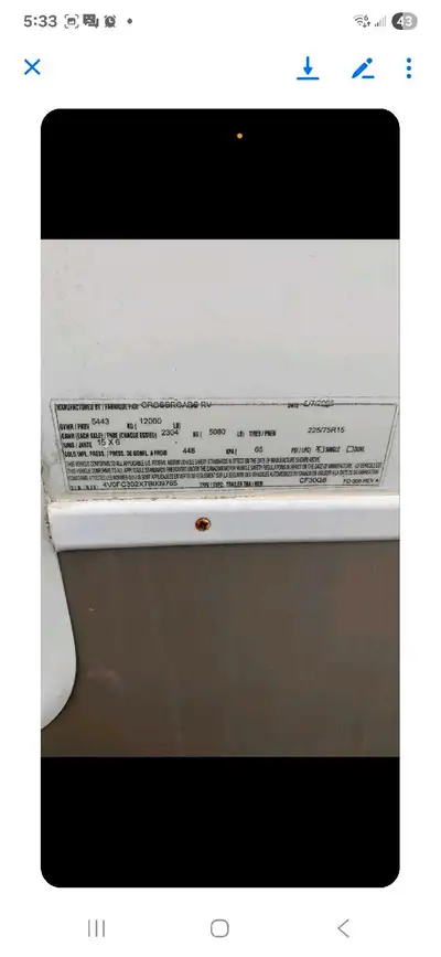 Selling a fifth wheel 2007 camper cruiser in used condition. The camper features a cozy interior wit...