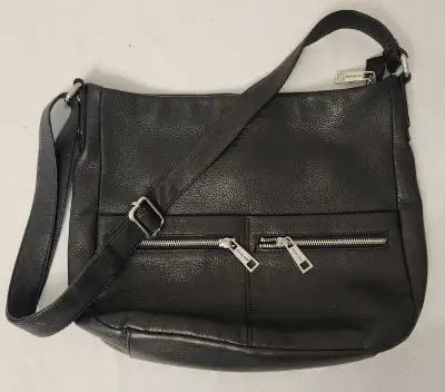 ATELIER NOIR by Rudsak black pebbled leather hobo crossbody bag, View more