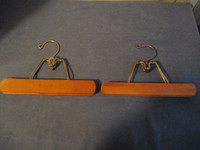 LOT OF 2 WOODEN BARIBOCRAFT HANGERS-10"-COLLECTIBLE WOODENWARE!