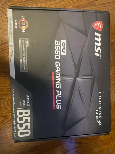 Selling an MSI B550 Gaming Plus motherboard because I upgraded my PC, compatible with AMD AM4 proces...