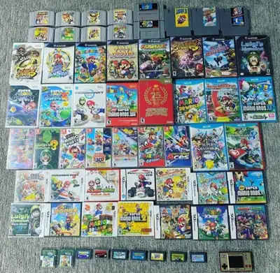 Super Mario Games/ NES, SNES, N64, GCN, Wii, switch, ds,2ds, gba, View more