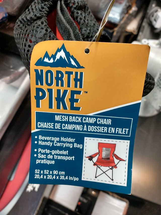 North Pike Mesh back camp chair dans Pêche, camping et plein Air  à Laval/Rive Nord