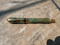 Hand Crafted Stabilized Dyed Maple Burl Fountain Pen
