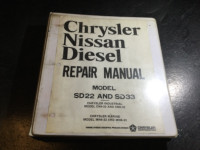 Chrysler Nissan Marine Diesel Shop Manual SD22 SD33 MN4-33 MN633