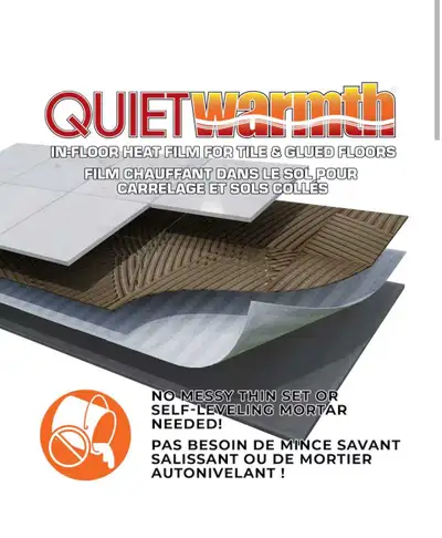 QuietWarmth 1.5 ft. x 10 ft. 240V Floor Heating Mat, View more