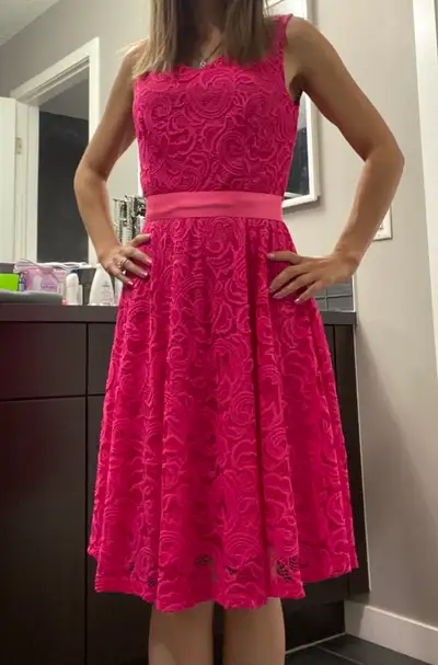Hot Pink Lace Dress, View more
