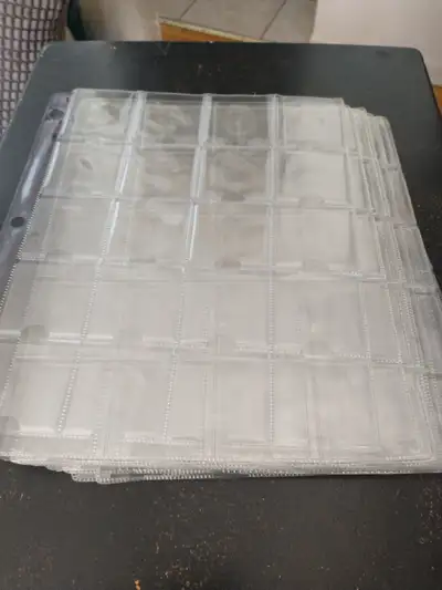 10 clear plastic coin holder pages LOT #3, View more