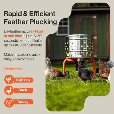 Chicken Plucker - 92 Fingers & 20" Drum - New, View more