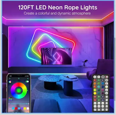 LETIANPAI 120Ft Led Neon Rope Lights, View more