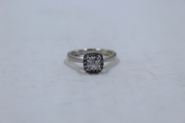 One stamped/tested 14kt white gold cast halo style ring (#1522) in Other in City of Halifax