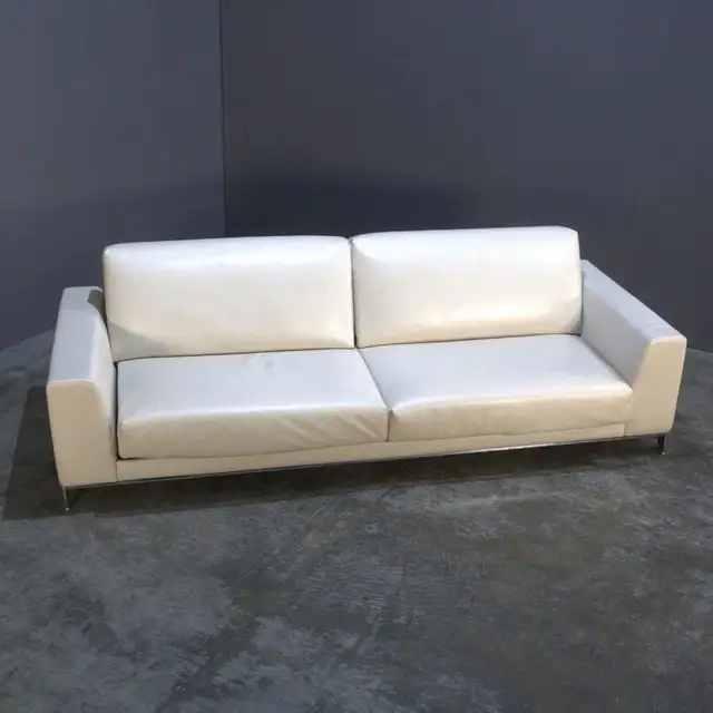 RH Premium Genuine Leather Couch White Designer Sofa Modern Deep in Couches & Futons in City of Toronto - Image 2