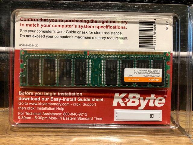 KByte Memory Upgrade 512MB DDR in Flash Memory & USB Sticks in Ottawa - Image 3