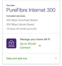 Telus PureFibre internet 300 contract take over 14 CAD/month