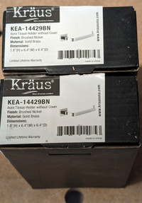 Kraus KEA-14429BN Aura - Tissue Holder With Cover Brushed Nickel