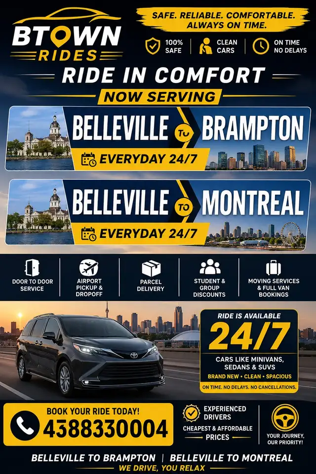 Belleville to Montreal daily ride 