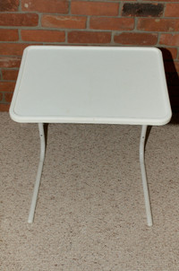 Adjustable U-frame table for chair