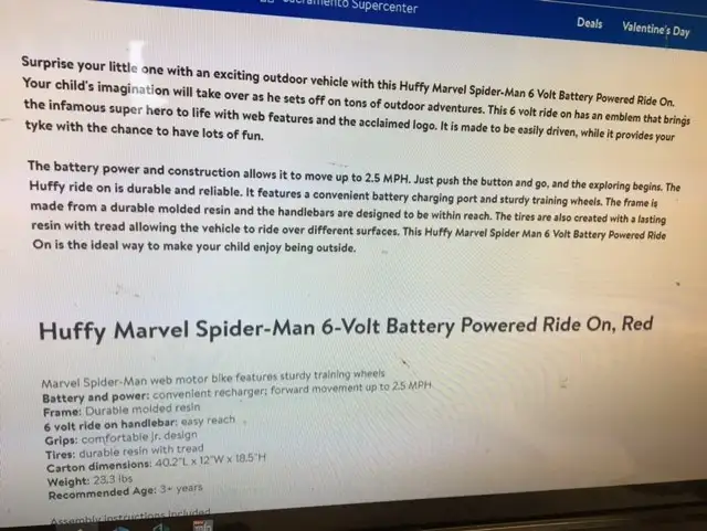 **reduced*Child's Spiderman electric ride-on motorcycle - 6 volt in Kids in Owen Sound - Image 4