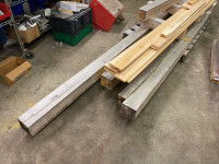 Skid of cedar lumber