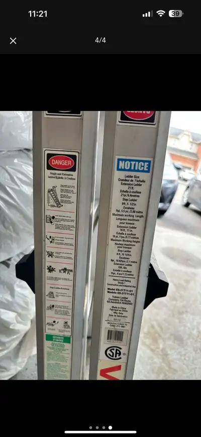 Vulcan 21 ft Aluminum Ladder, View more