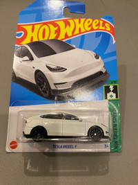 Hotwheels Tesla model Y white 
