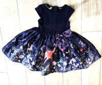 Disney for H&M Girls Blue Bambi Dress size 4Y  98-104 cm