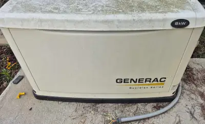 Generac home generator, bought gently used, never installed. Paid $8,000 asking $5,000. Set up for p...