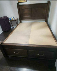 Queen bed with storage box