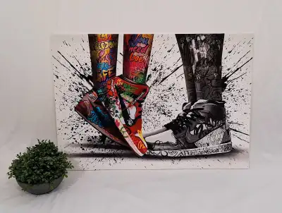 ✴️ BEAU CADRE 99 CM X 69 CM DE STYLE STREET ART , View more