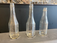 3 Antique Ketchup Bottles, Clark's 1920's, CCL 30's