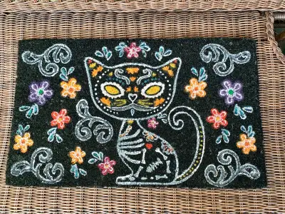 This is for a brand NEW Pier 1 (One) Imports Halloween / Day of the Dead Sugar Skull Skelton Cat Doo...