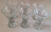 Vintage Pinwheel Crystal Glass Egg Cups