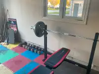 300 LB. Weight Set and heavy duty weight bench