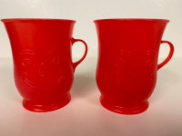 Two Vintage Red Kool-Aid Plastic Cups  (1980s)