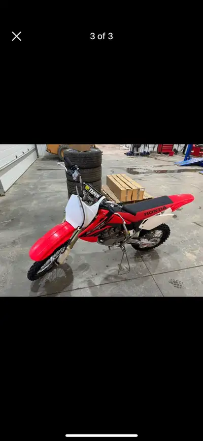 New front and rear tires, new chain and sprockets, new fork seals, FMF exhaust.