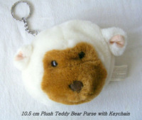Plush Teddy Bear purse/keychain, 10.5 cm, new