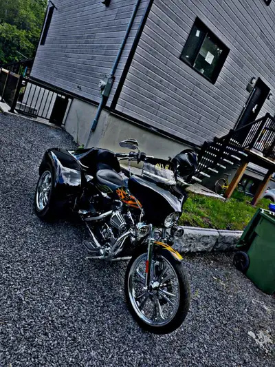 Je mets en vente mon Harley-Davidson Sportster 1200 2005 trike 3 roue Moteur changer vla deux semain...