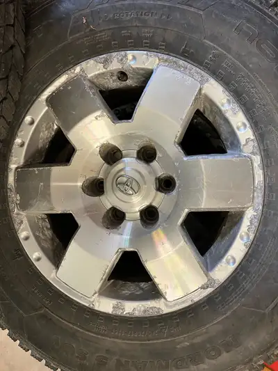 -4 Nordman P265/70R17 winter tires mounted on older Toyota FJ Cruiser alloy rims -4 Dunlop P265/70R1...